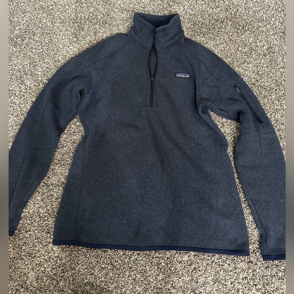 Patagonia women’s 1/4 zip pullover navy size medium